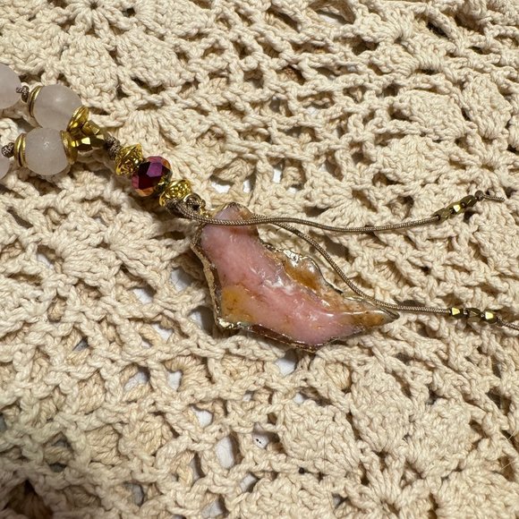 PINK OMBRE Handmade Semi Precious 8mm Gemstone 108 Bead Mala Necklace - Picture 9 of 14